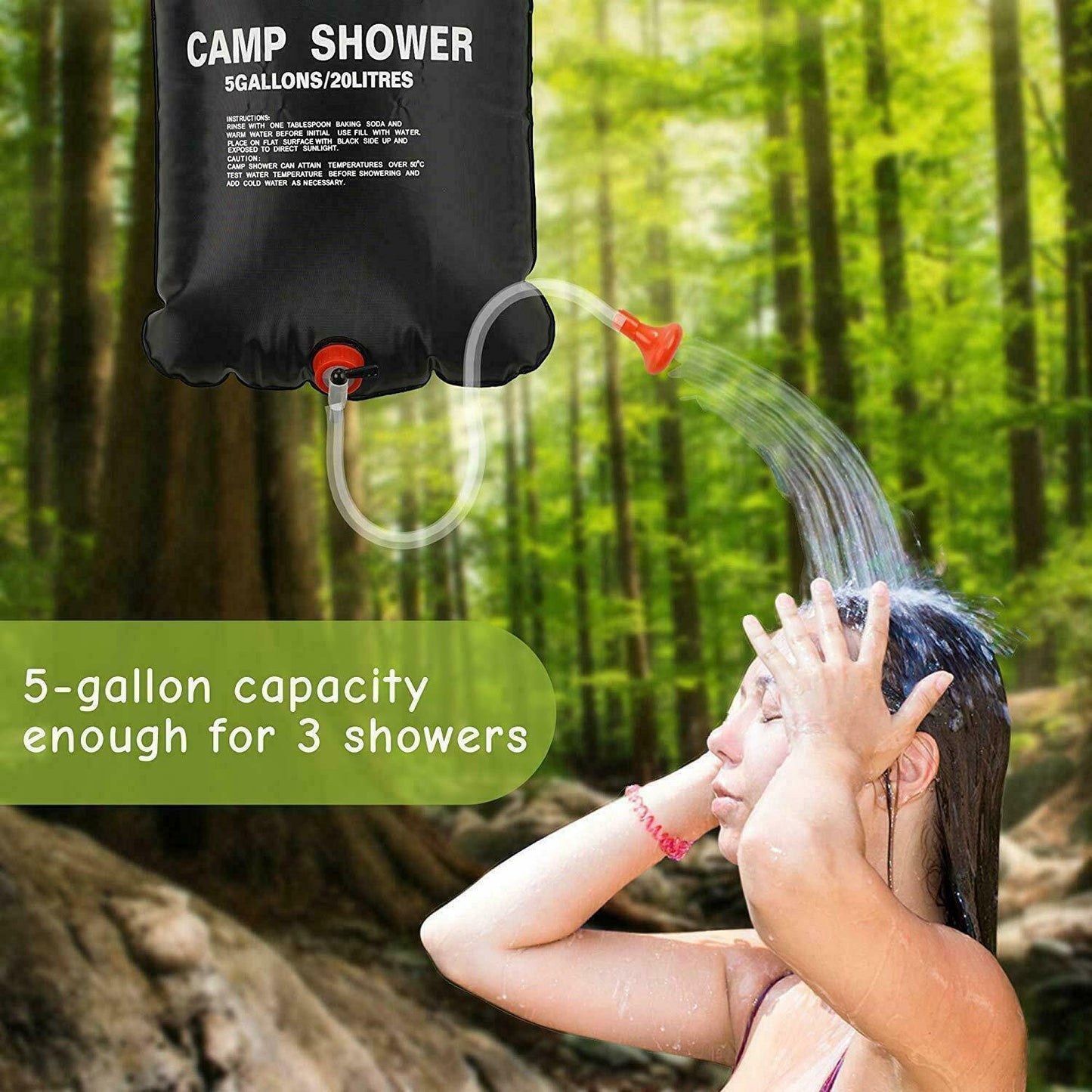 Outdoor Use 20L Portable Solar Sun Camping Shower
