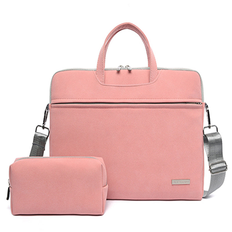 PU Leather Women's Laptop Bag Notebook Carrying Case For MacBook Air 13.3 14 15.6 Inch And Mouse Bag