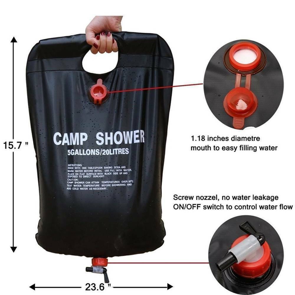 Outdoor Use 20L Portable Solar Sun Camping Shower