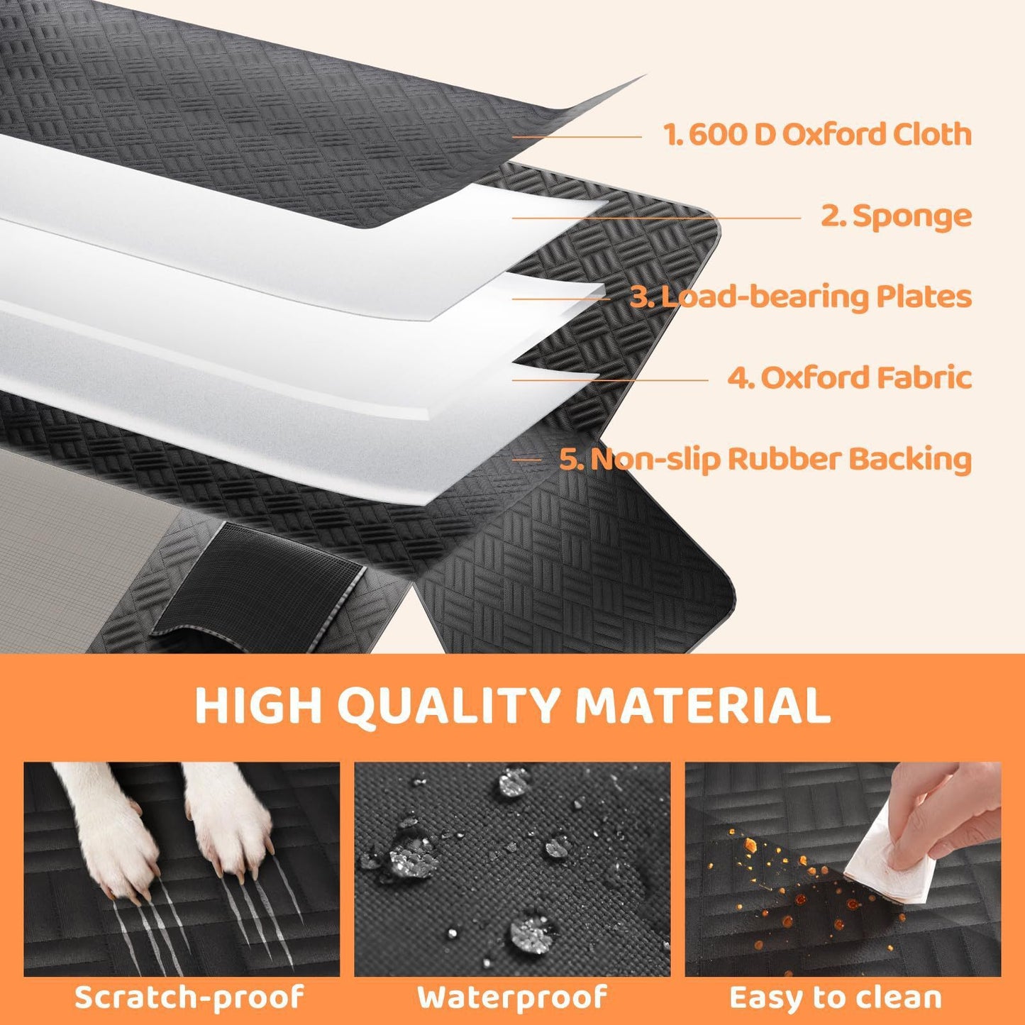 Full Rear Seat Car Pet Mat